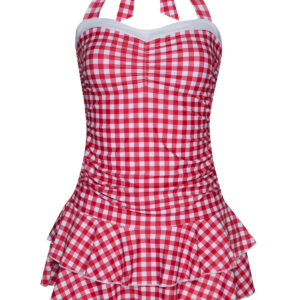 PUSSY DELUXE DAMEN BADEANZUGMarke: Pussy DeluxeModell: Red Plaid SwimsuitProdukt Nr.: 39214Farbe: rot alloverHauptmaterial: 80% Polyester