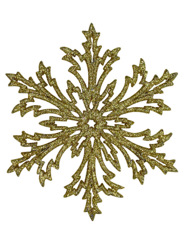 Frostige Schneeflocke - Christbaumschmuck - Gold