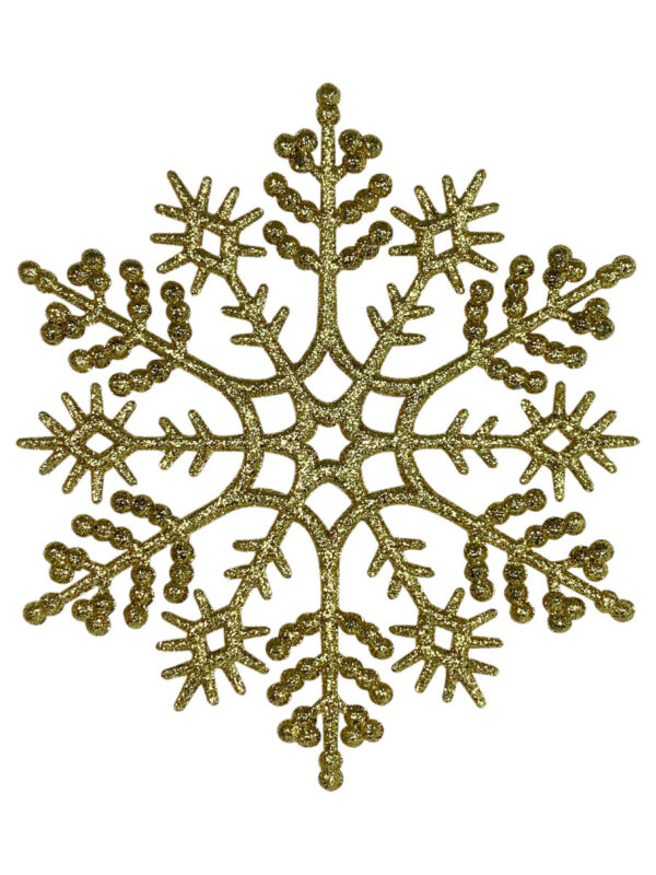 Klassische Schneeflocke - Christbaumschmuck - Gold