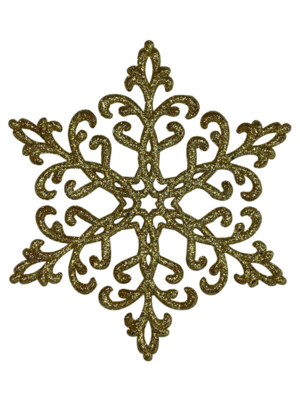 Schneeflockenkristall - Christbaumschmuck - Gold