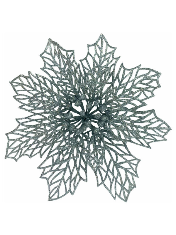 Weihnachtsblume 2 - Christbaumschmuck - Silber