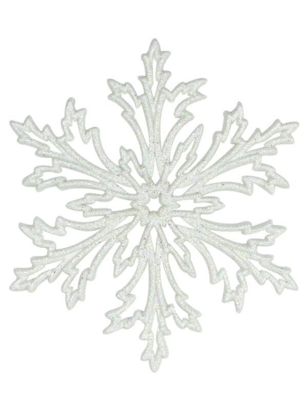 Frostige Schneeflocke - Christbaumschmuck - Weiß