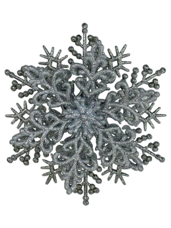 3D Schneeflocke - Christbaumschmuck - Silber