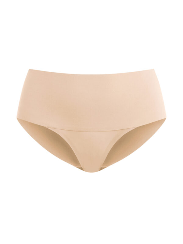 Auf der Suche nach einer formenden und schönen Unterwäsche? Diese ist unter der Kleidung auch noch völlig unsichtbar! Klebenähte und der formende Bund machen das Höschen zu Undie-tectable©.