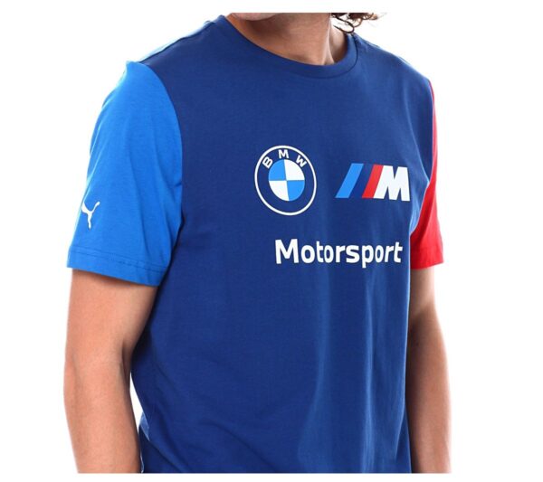 Puma BMW M Motorsport ESS Logo Tee - Herren T-Shirt Baumwolle Blau 538148-04<br> PUMA BMW MMS ESS LOGO TEE</br> - Image 4