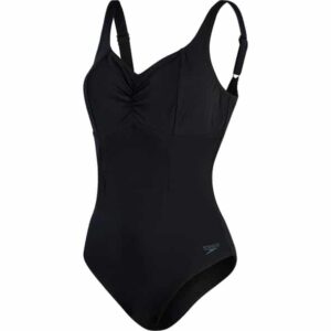 Figurformendes Design für eine schmeichelhafte Silhouette Chlorbeständiges Material für lange Lebensdauer Verstellbare Träger für individuellen Komfort Dieser Speedo W Shaping AquaNite 1 Piece Badeanzug ist der ideale Begleiter für Damen