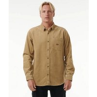 Das Classic Surf Cord Long Sleeve Shirt mit Lederabzeichen und Brusttasche sorgt für einen zeitlosen und bequemen Surf-Look. 100% Baumwolle