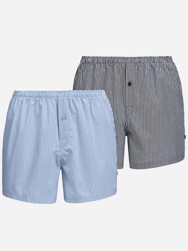 Die Mix & Match Stripe Boxershorts in einem eleganten Blauton bieten dank leichter