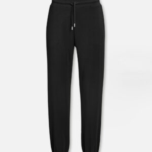 Trendiger Look und weicher French Terry zeichnen die Sporty Lounge Hose in Schwarz aus. Der Oversized-Schnitt sorgt für eine lockere Passform