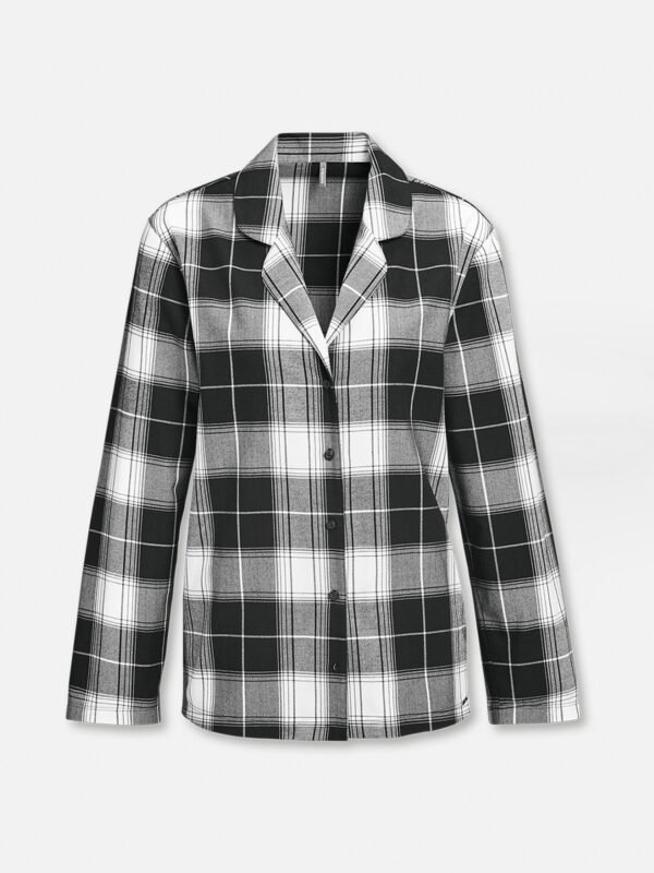 Eleganter Komfort im sportlichen Stil zeichnet das langärmlige Shirt der Black Check Serie aus. Der weiche Baumwoll-Flanell