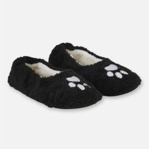 Perfektionieren Sie Ihr gemütliches Ensemble mit den flauschigen Slippern der Sleepy Dog Serie. Der schwarz-weiße Slipper