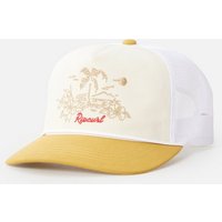 Verleihen Sie Ihrem Strandlook einen Hauch von Retro-Stil mit der Aloha Hotel Trucker Cap. Mit einem Mesh-Einsatz am Hinterkop und einem verstellbaren Snapback-Verschluss ist diese Kappe perfekt für als Schutz vor der Sonne. Zusammensetzung: 100%Baumwolle Gebogener Schirm