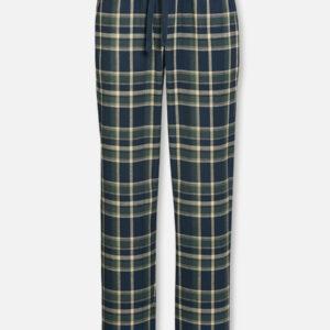 Die Luxe Check Pyjamahose in blauem Karodesign vereint sportlichen Stil und Komfort. Hergestellt aus weichem Webflanell