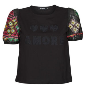 Desigual  T-Shirt TS_AMORE XXX  Schwarz In Damengrößen erhältlich. EU S.  Jetzt TS_AMORE XXX  von Desigual  auf Spartoo.de versandkostenfrei bestellen! 5% Rabatt mit Code: 5JULDEBF