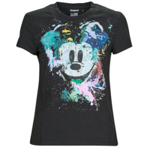 Desigual  T-Shirt TS_MICKEY CRASH  Schwarz In Damengrößen erhältlich. EU XS.  Jetzt TS_MICKEY CRASH  von Desigual  auf Spartoo.de versandkostenfrei bestellen! 5% Rabatt mit Code: 5JULDEBF