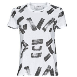 Desigual  T-Shirt TS_GLASGOW  Weiss In Damengrößen erhältlich. EU XS.  Jetzt TS_GLASGOW  von Desigual  auf Spartoo.de versandkostenfrei bestellen! 5% Rabatt mit Code: 5JULDEBF