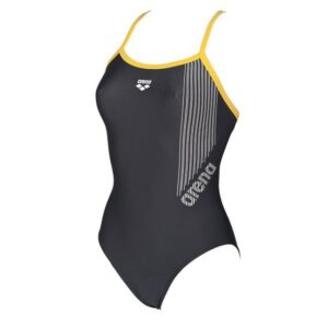 arena Badeanzug Frauen Slipstream 000468Sportlicher und modischer damen Badeanzug von arena. Bestens geeigent für Fitness und Freizeitschwimmer. Der arena Slipstream Badeanzug ist aus chlor- und salzwasserbeständigem MaxFit Material. Der hohe Elastananteil von 20% bietet eine perfekte Passform und höchsten Tragekomfort. Die verstellbaren Träger und der halb offene Rücken sorgen für optimale Bewegungsfreiheit und sicheren Halt.chlor und Schimmelbeständigsehr schönes Designgedrucktes ArenalogoMaxLifeschnelltrocknendverstellbare Trägerhalb offener Rückenfür Sport und FreizeitschwimmerMaterial: 80% Polyamid