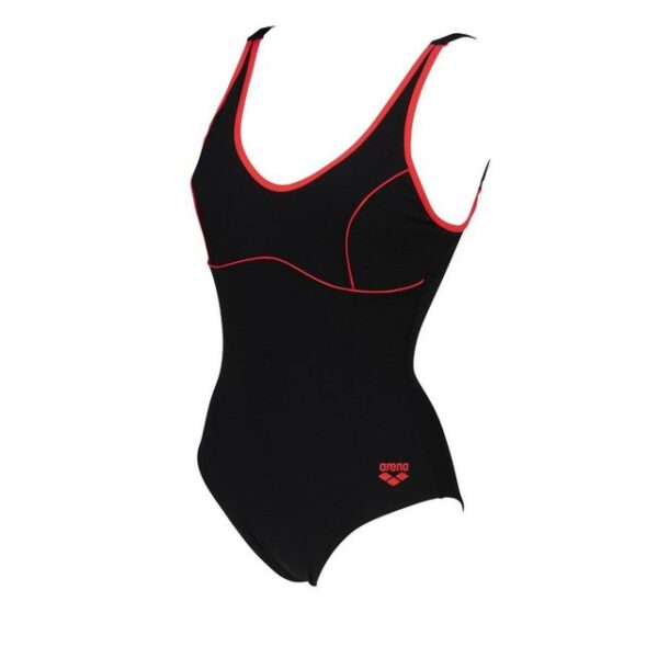 arena Badeanzug für Damen mit Bustier und MaxLife MaterialDer Arena-Badeanzug Tania Clip Back ist ideal für Freizeit- und Trainingsschwimmer. Das 100 % chlorbeständige MaxLife Gewebe mit integriertem UV-Schutz UPF50 +