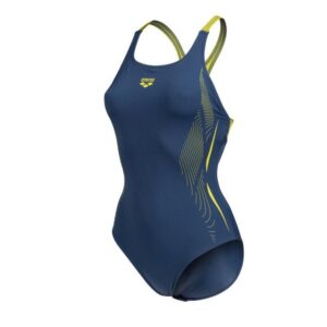 arena Badeanzug Damen Womens Swimmsuit Swim Pro Graphic chlorresistent und schnelltrocknendArena Damenbadeanzug mit Swim Pro-Back und Grafik Print. Dieser minimalistische