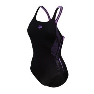 arena Badeanzug Damen Womens Swimmsuit Swim Pro Graphic chlorresistent und schnelltrocknendArena Damenbadeanzug mit Swim Pro-Back und Grafik Print. Dieser minimalistische