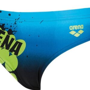 Die arena Badehose Takeover in Slip Form für Kinder und Jugendliche ist perfekt für Sport- und Freizeitschwimmer geeignet. Das chlor- und salzwasserbeständige MaxFit Material mit integriertem UV-Schutz UPF50+