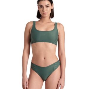 Ein schlichter Einteiler mit sportlichem Vibe: Unser arena Team Stripe Bustier-Bikini ist aus einem schnell trocknenden