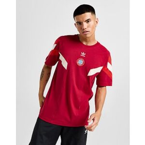 Mit diesem FC Bayern München OG Herren-T-Shirt von adidas Originals bringst du deinen Support auf ein neues Level. In der Farbe Active Maroon besteht dieses Standard-Fit Oberteil aus weicher Baumwolle und bietet absoluten Komfort. Für einen klassischen Look sorgen die kurzen Ärmel und der gerippte Rundhalsausschnitt