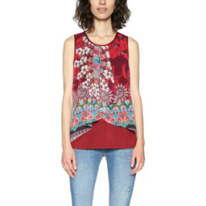 Desigual  Tank Top 22075  Rot In Damengrößen erhältlich. EU XS.  Jetzt 22075  von Desigual  auf Spartoo.de versandkostenfrei bestellen!