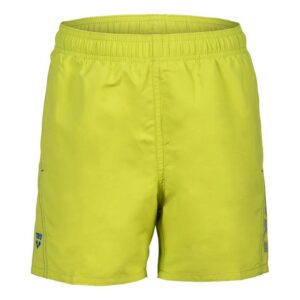 Absolut trendy und ein Highlight am Strand und im Schwimmbad - die sportlichen Badeshorts für Jungen von Arena. Diese coolen Shorts sind gemacht um in Wellen zu springen und aktiv Badespaß zu erleben. Mit ihrem lässigen Schnitt lassen sie reichlich Bewegungsfreiheit zum Überschlagen und Eintauchen. Das unifarbene Design wird mit einem großen kontrastfarbenem Logoprint auf der linken Seite optimal in Szene gesetzt und ist die Miniversion der Herrenstrandshorts von Arena. Hochwertige Materialien garantieren ein besonders leichtes Tragegefühl und eine hohe Strapazierfähigkeit. Außerdem trocknet der 100% recycelte Stoff selbst im Schatten sehr zügig. Für einen zuverlässigen Halt sorgt der innenliegende Kordelzug und weiteren Tragekomfort bringt der Innenslip aus Mesh