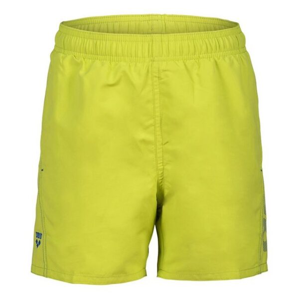 Absolut trendy und ein Highlight am Strand und im Schwimmbad - die sportlichen Badeshorts für Jungen von Arena. Diese coolen Shorts sind gemacht um in Wellen zu springen und aktiv Badespaß zu erleben. Mit ihrem lässigen Schnitt lassen sie reichlich Bewegungsfreiheit zum Überschlagen und Eintauchen. Das unifarbene Design wird mit einem großen kontrastfarbenem Logoprint auf der linken Seite optimal in Szene gesetzt und ist die Miniversion der Herrenstrandshorts von Arena. Hochwertige Materialien garantieren ein besonders leichtes Tragegefühl und eine hohe Strapazierfähigkeit. Außerdem trocknet der 100% recycelte Stoff selbst im Schatten sehr zügig. Für einen zuverlässigen Halt sorgt der innenliegende Kordelzug und weiteren Tragekomfort bringt der Innenslip aus Mesh