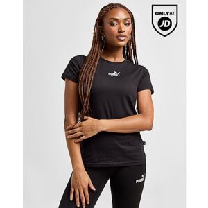 Bring frischen Wind in deinen Look mit diesem Small Logo Damen-T-Shirt von PUMA. Dieses JD-exklusive T-Shirt in Schwarz ist  aus weichem Baumwollgewebe gefertigt und bietet maximalen Tragekomfort. Der Rundhalsausschnitt und die kurzen Ärmel sorgen für einen klassischen Look