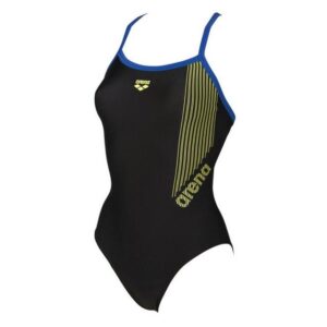 arena Badeanzug Frauen Slipstream 000468Sportlicher und modischer damen Badeanzug von arena. Bestens geeigent für Fitness und Freizeitschwimmer. Der arena Slipstream Badeanzug ist aus chlor- und salzwasserbeständigem MaxFit Material. Der hohe Elastananteil von 20% bietet eine perfekte Passform und höchsten Tragekomfort. Die verstellbaren Träger und der halb offene Rücken sorgen für optimale Bewegungsfreiheit und sicheren Halt.chlor und Schimmelbeständigsehr schönes Designgedrucktes ArenalogoMaxLifeschnelltrocknendverstellbare Trägerhalb offener Rückenfür Sport und FreizeitschwimmerMaterial: 80% Polyamid