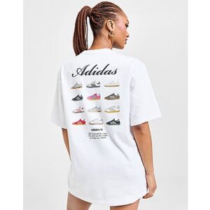 Mit dem Trefoil Footwear Graphic Damen-T-Shirt von adidas Originals bringst du frischen Wind in deine Rotation. Dieses Regular-Fit T-Shirt in der Farbe Weiß besteht aus weicher