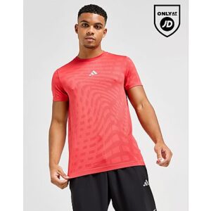 Freshen up your workout essentials with this men's Seamless T-Shirt from adidas. In a Solar Red colourway