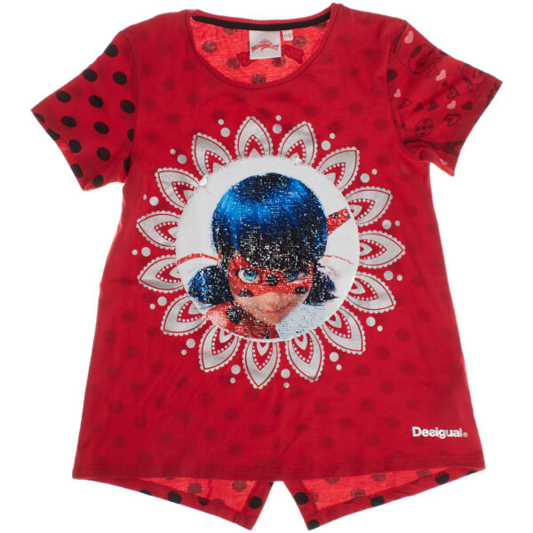 T-Shirt für Kinder Desigual  19SGTKXA-3000  Rot In Mädchengrößen erhältlich 11 / 12 Jahre