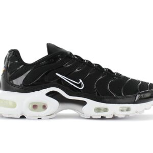 100% Original Nike !  Herstellerfarbe:  Black / Black -White   Obermaterial:  Mesh / Textil   Zustand:  Neu  und  Originalverpackt         Der stylische Nike Air Max Plus sorgt mit Tuned Air für erstklassige Stabilität und unvergleichliche Dämpfung. Die markante TPU-Fußgewölbestruktur wurde von einer Walflosse inspiriert und bringt das Strandleben in die Stadt.      Die ikonischen TPU-Finger an den Seiten erinnern an Palmen und Ozeanwellen.  Reguläre Passform.  Strapazierfähiges Obermaterial.  Die Nike Air-Elemente in der Ferse und im Zehenbereich wurden ursprünglich für Lauf-Performance entwickelt und bieten eine strapazierfähige