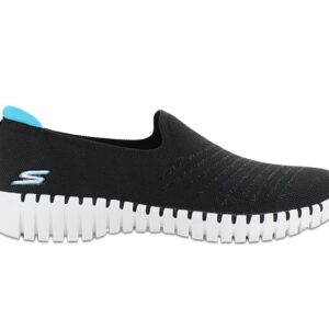 100% Original Skechers !  Herstellerfarbe:  Black / Turquoise   Obermaterial:  Textil - Mesh   Zustand:  Neu  und  Originalverpackt         Starte einfach immer bequem in den Tag im gepolsterten Tragekomfort des Skechers GOwalk Smart? - Sunday Brunch Schuhs. Schlupfschuh mit einem Obermaterial aus atmungsaktivem Monomesh