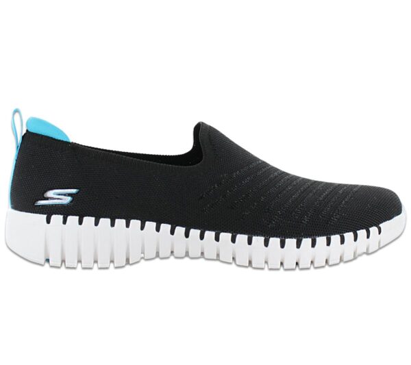 100% Original Skechers !  Herstellerfarbe:  Black / Turquoise   Obermaterial:  Textil - Mesh   Zustand:  Neu  und  Originalverpackt         Starte einfach immer bequem in den Tag im gepolsterten Tragekomfort des Skechers GOwalk Smart? - Sunday Brunch Schuhs. Schlupfschuh mit einem Obermaterial aus atmungsaktivem Monomesh