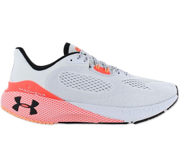 100% Original Under Armour !  Herstellerfarbe:  Gris / Orange   Obermaterial:  Mesh / Synthetik   Zustand:  Neu  und  Originalverpackt         Der UA HOVR Machina ist mehr als nur ein Laufschuh. Er zeichnet sich durch Energierückgabe aus und verleiht dank der Pebax-Sohlenplatte Geschwindigkeit