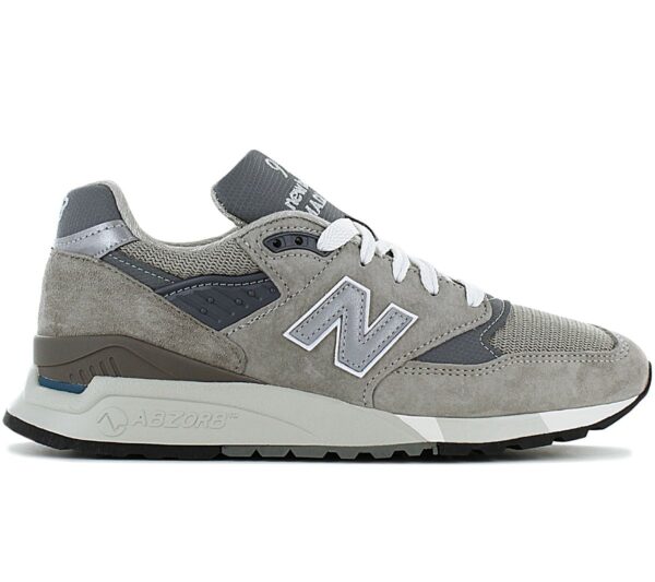 100% Original New Balance !  Herstellerfarbe:  Grey / Silver   Obermaterial:  Leder - Mesh   Zustand:  Neu  und  Originalverpackt         Eine wahre Verkörperung des zeitlosen Designs und der Leistungsinnovation von New Balance kehrt  in die MADE-in-USA Linie zurück. Der Original-998