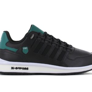 100% Original K-Swiss !  Herstellerfarbe:  Blk / Aventurine / Vntg    Obermaterial:  Leder - Synthetik   Zustand:  Neu  und  Originalverpackt         Der Rinzler GT ist die überarbeitete Neuauflage des Bestsellers Rinzler. Leisten und Proportionen wurden nochmals verbessert