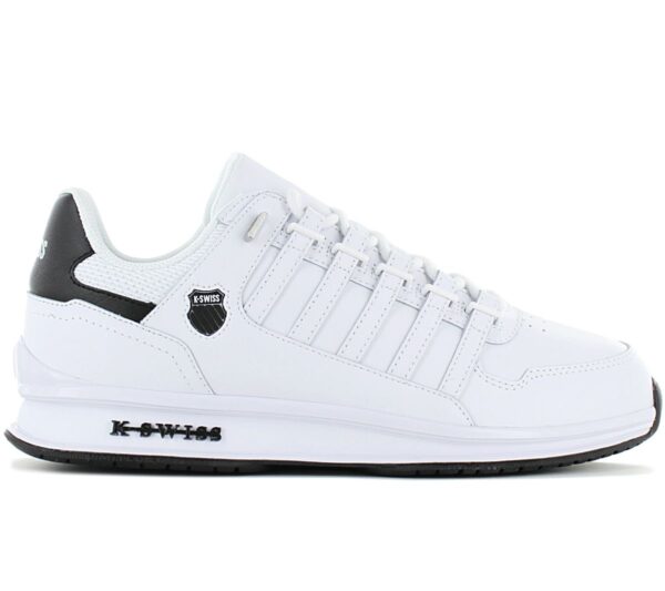 100% Original K-Swiss !  Herstellerfarbe:  White / Black    Obermaterial:  Leder - Synthetik   Zustand:  Neu  und  Originalverpackt         Der Rinzler GT ist die überarbeitete Neuauflage des Bestsellers Rinzler. Leisten und Proportionen wurden nochmals verbessert