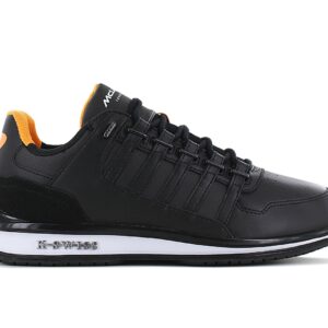 100% Original K-Swiss !  Herstellerfarbe:  Black / Papaya   Obermaterial:  Leder   Zustand:  Neu  und  Originalverpackt         Der Rinzler GT x McLaren verbindet Sportlichkeit mit Luxus und ermöglicht es Ihnen