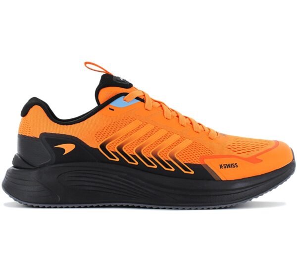 100% Original K-Swiss !  Herstellerfarbe:  Papaya / Black   Obermaterial:  Mesh / Textil   Zustand:  Neu  und  Originalverpackt         Der Aero Active x McLaren verbindet Sportlichkeit mit Luxus und ermöglicht es Ihnen