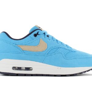 100% Original Nike !  Herstellerfarbe:  Baltic Blue / Sesame - Gridiron - Sail   Obermaterial:  Cord- Textil   Zustand:  Neu  und  Originalverpackt          Der ikonische Air Max 1 ist back in einer Cord-Version und knalligem Baltic Blue Colorway. Das grelle Cord-Upper ist durch Overlays verstärkt und der Swoosh ist mit einem braunen Cord ausgestattet. Passend sind die Laces auch in blau gehalten und das typische Air-Element für Dämpfung nimmt seinen Platz in der Midsole ein.      Durchsichtige Air-Dämpfung in der Sohle.   Seitlich angebrachte Swoosh-Applikationen.   Tragekomfort und Stil vereint in einem Schuh.   Ausgezeichnete Strapazierfähigkeit.   Optimale Dämpfung.   Perfekte Passform.   Innenfutter Textil.