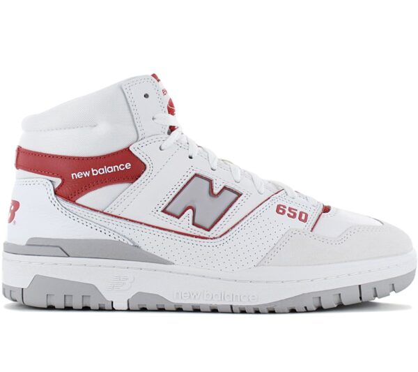 100% Original New Balance !  Herstellerfarbe:  White / Astro Dust   Obermaterial:  Leder   Zustand:  Neu  und  Originalverpackt         Mit der neuen 650er-Silhouette präsentiert New Balance ein High-Top Pendant zum extrem beliebten 550. Während das Sportschuh-Design der 1980er auf funktionale Unterstützung und Statement-Proportionen ausgerichtet war