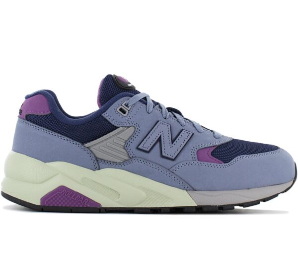 100% Original New Balance !  Herstellerfarbe:  Arctic Grey / Navy / Dusted Grape   Obermaterial:  Leder / Mesh   Zustand:  Neu  und  Originalverpackt         New Balance Herren-Sneaker aus der MT580-Lifestyle-Serie.   Das Obermaterial besteht aus Leder