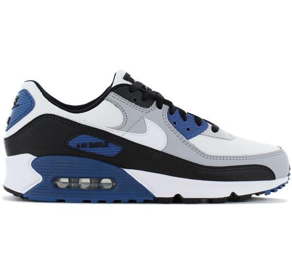 100% Original Nike !  Herstellerfarbe:  LT Smoke Grey / Summit White - Black   Obermaterial:  Leder - Textil   Zustand:  Neu  und  Originalverpackt         Der legendäre Klassiker Nike Air Max 90 Sneaker ist aus der Schuhwelt nicht mehr wegzudenken und das Highlight in deinem Style. Der Schuh überzeugt durch sein strapazierfähiges Obermaterial