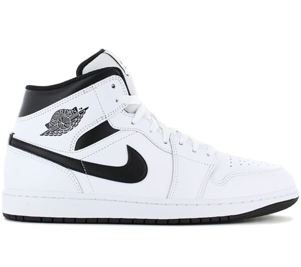 100% Original Jordan !  Herstellerfarbe:  White / Black - White - Black   Obermaterial:  Leder   Zustand:  Neu  und  Originalverpackt         Diese Mid-Top-Version wurde vom originalen AJ1 inspiriert und behält den legendären Look