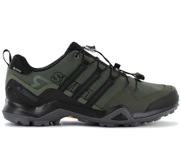 100% Original Adidas !  Herstellerfarbe:  Night Cargo / Core Black / Base Green   Obermaterial:  Mesh - Synthetik   Zustand:  Neu  und  Originalverpackt         Mit diesem Wanderschuh bist du in alpinem Gelände schnell unterwegs. Das niedrig geschnittene